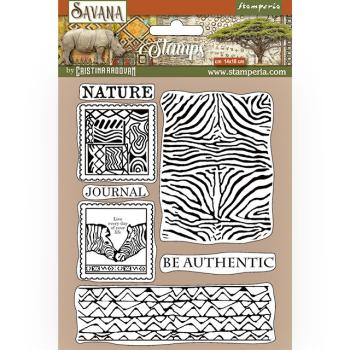 Stamperia Rubber Stamp Savana Zebra Texture WTKCC211