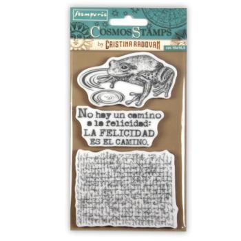 Stamperia Rubber Stamp Cosmos Frog #WTKCCR04