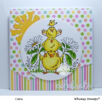 Whimsy Rubber Stamp Baby Chick Totem
