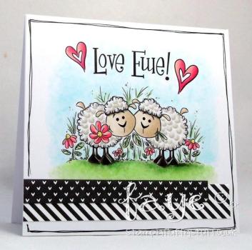 Whimsy Rubber Stamp Love Ewe Sheep
