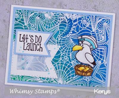 Whimsy Rubber Stamp Seashell Background