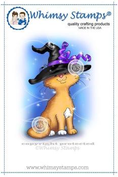 Whimsy Stamps Cat Witch