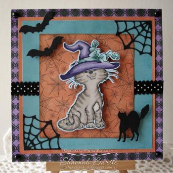 Whimsy Stamps Cat Witch
