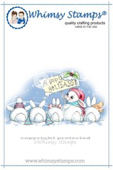 Whimsy Stamps Christmas Bunny Row