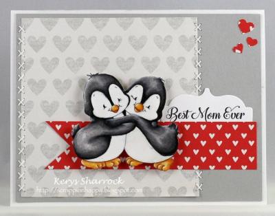 Whimsy Stamps Penguin Hugs