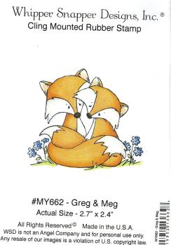 Whipper Snapper Designs Cling Stamp Greg & Meg #MY662