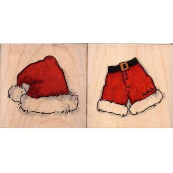 Whipper Snapper Designs Wood Stamp Santa SET