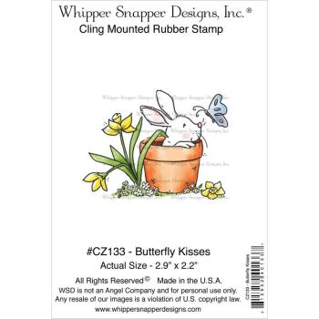 Whipper Snapper Designs Stamp Cling Butterfly Kisses CZ133