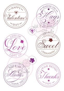 Wild Rose Studio Clear Stamp Set Love Circles