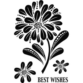 Woodware Clear Magic Stamp Bold Blooms Helen JGS570