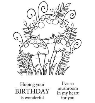 Woodware Clear Magic Stamp Three Toadstools JGS554