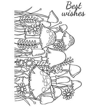 Woodware Clear Magic Stamp Toadstool Clump JGS553