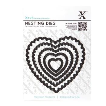 XCut Nesting Dies Scalloped Heart #503407