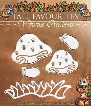 SALE Yvonne Creations Stanzschablone Fall Favourites Toadstool
