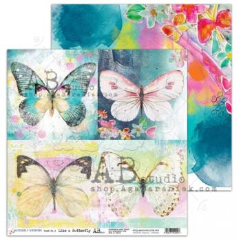 AB Studio 12x12 Paper Pad Butterfly Whispers