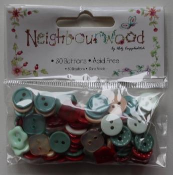 Dovecraft Neighbourwood Shaped Buttons