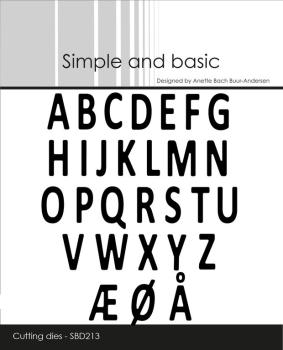 Simple and Basic Mini Alphabet Upper Case Cutting Dies SBD213