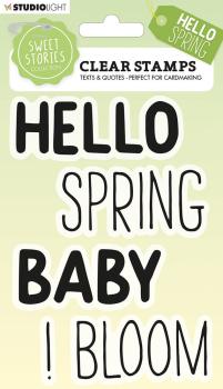 Studio Light Hello Spring Quotes Clear Stamps #214
