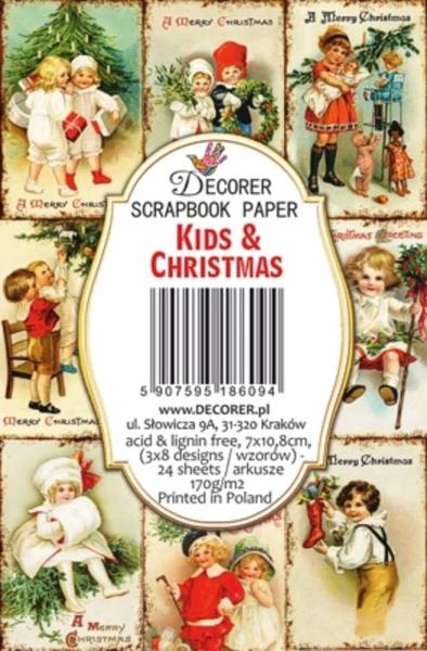 #113 Decorer Mini Scrapbook Paper Set Kids and Christmas