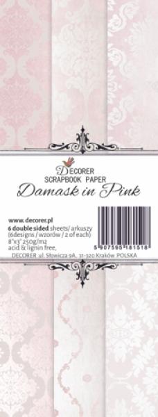 #D1 Decorer Slim Paper Pad Damask in Pink