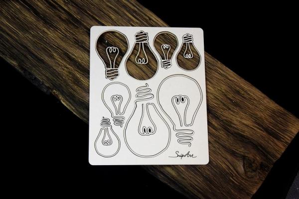 SnipArt Chipboard Industrial Factory Bulbs