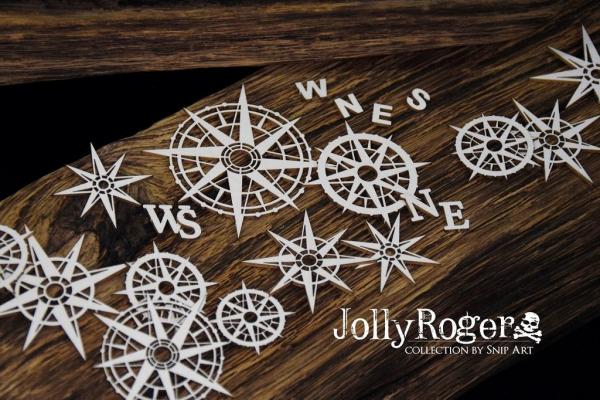 SnipArt Chipboard Jolly Roger Compasses Big Set 34747