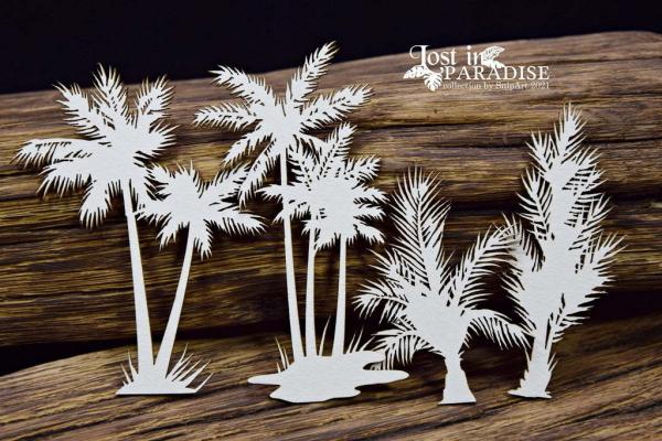SnipArt Chipboard Exotic Palm Trees #34992