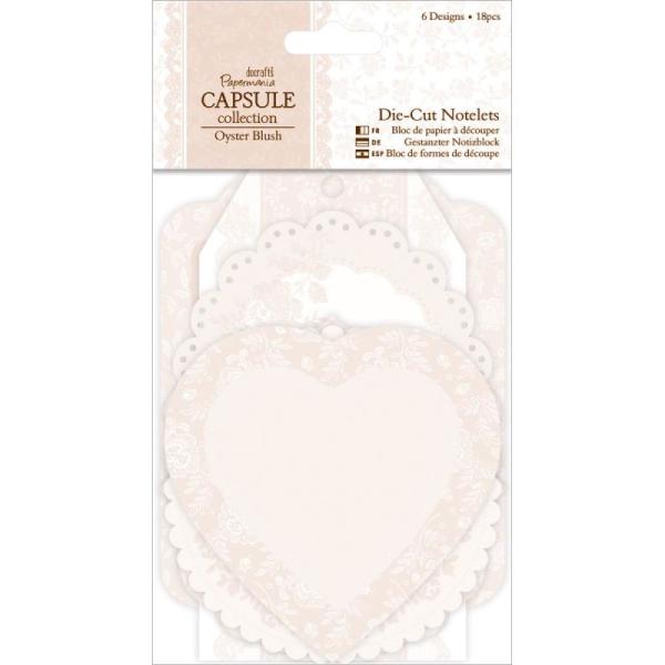 Papermania Die-Cuts Noteles Oyster Blush PMA 157224