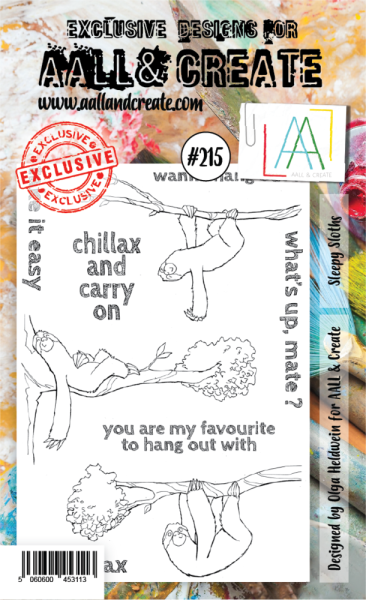 AALL & Create Clear Stamp A6 Set #215 Sleepy Sloths
