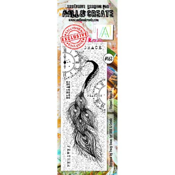 AALL & Create Clear Stamp Border #163 Elegant Peacock