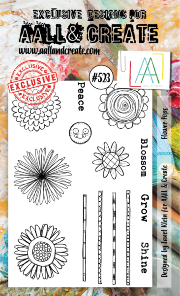 AALL & Create Clear Stamps A6 Set #523 Flower Pops