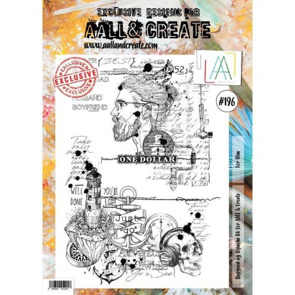AALL & Create Clear Stamps A4 Set #196 For Him