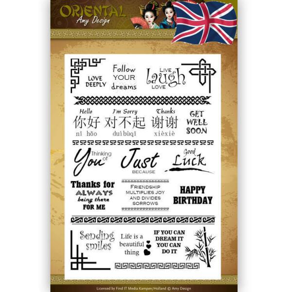Amy Design Clear Stamp Oriental Englische Texte #10042