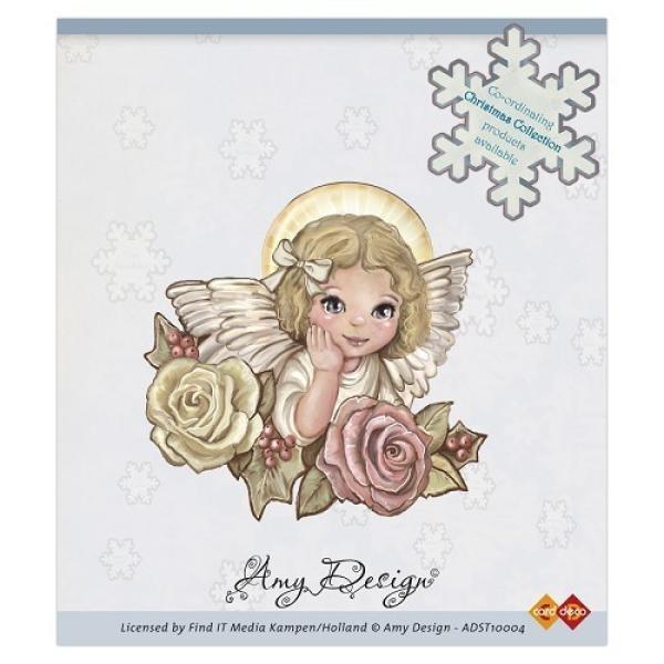 SALE Amy Design Clearstamp Angel with Roses