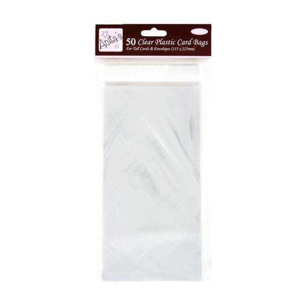 Anita´s Tall Clear Plastic Card Bags (50pk)