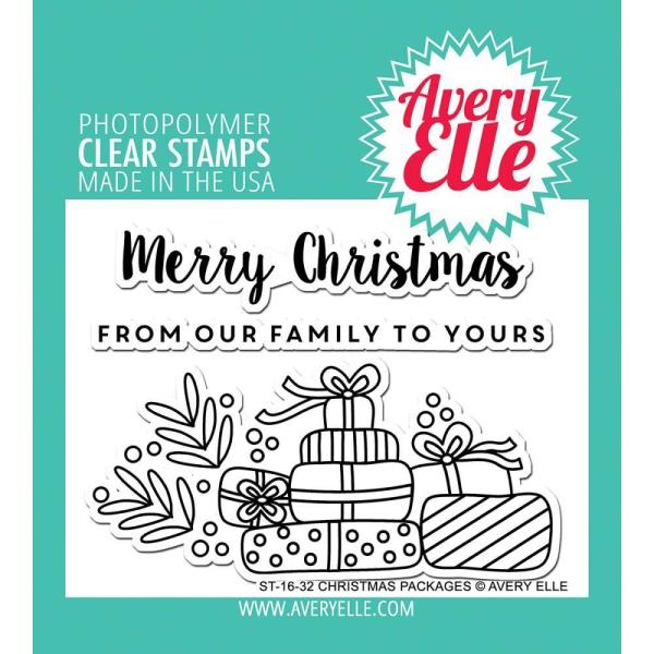 Avery Elle Clear Stamp Set Christmas Packages #AE1632