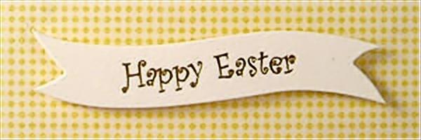 Banner Cream "Happy Easter" Gold