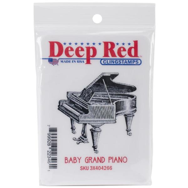 Deep Red Cling Stamp 2"X2" - Baby Grand Piano