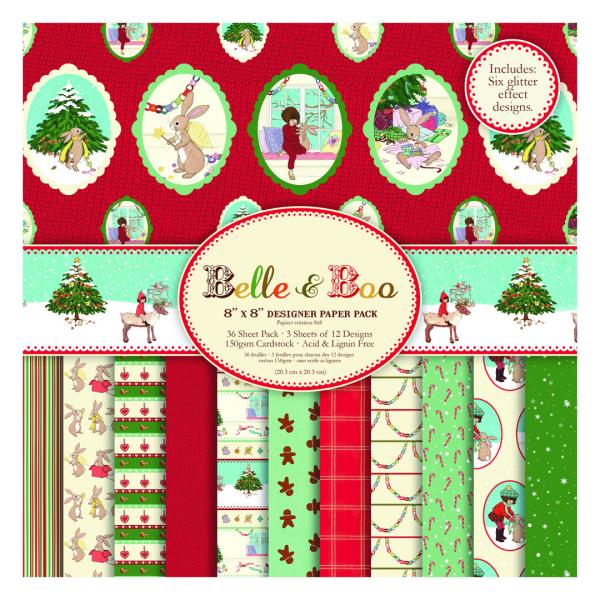 Belle and Boo Christmas 8x8 FSC Paper Pack #002