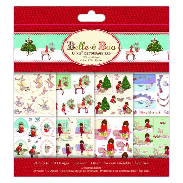 Belle and Boo Christmas FSC Decoupage Pad #001