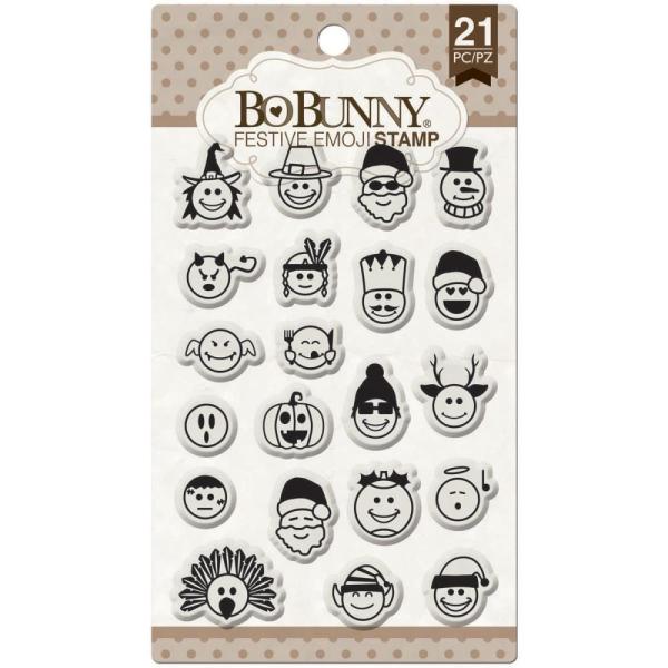 Bo Bunny Essentials Stamps Festive Emoji  #5774