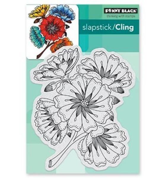 Penny Black Burst Of Blooms Cling Stamp #40-513