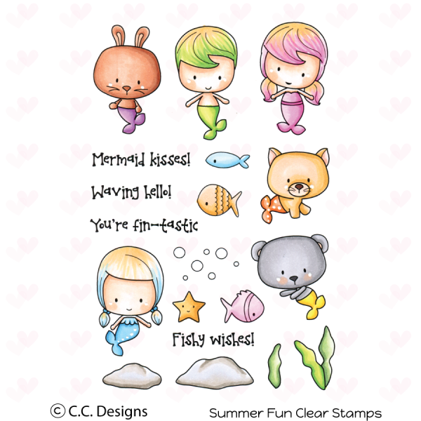 C.C Designs Clear Stamp Set Summer Fun #0100