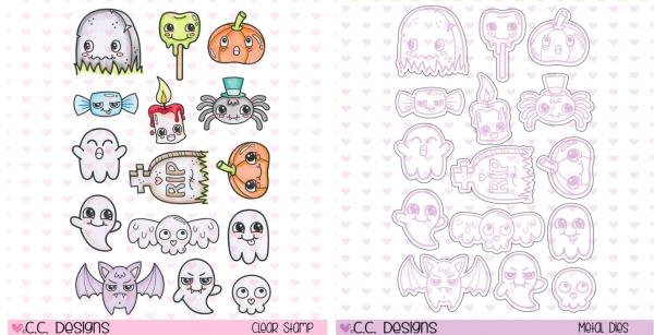 C.C Designs Dies & Stamps Set Ok! Halloween Things