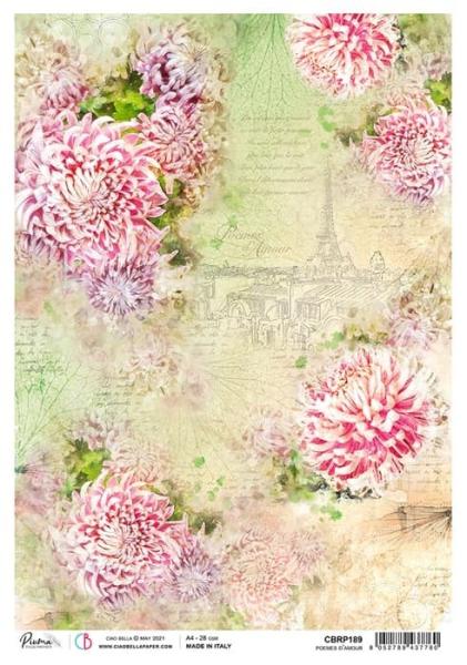 Ciao Bella A4 Rice Paper Poemes d’Amour #189