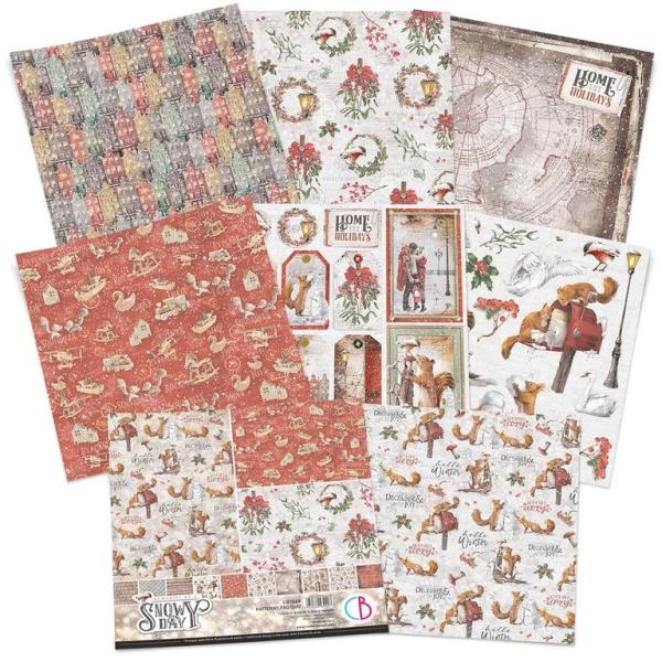 Ciao Bella 12x12 Patterns Pad Memories of a Snowy Day #CBT048