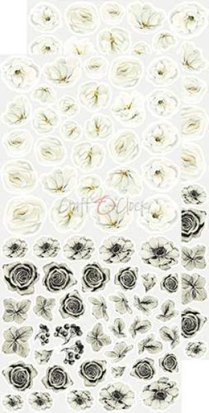 Craft O Clock Basic Flowers Set 1 White Grey