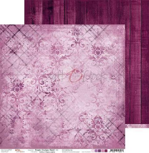 Craft O Clock 12x12 Paper Pad Basic 06 Purple Fuchsia