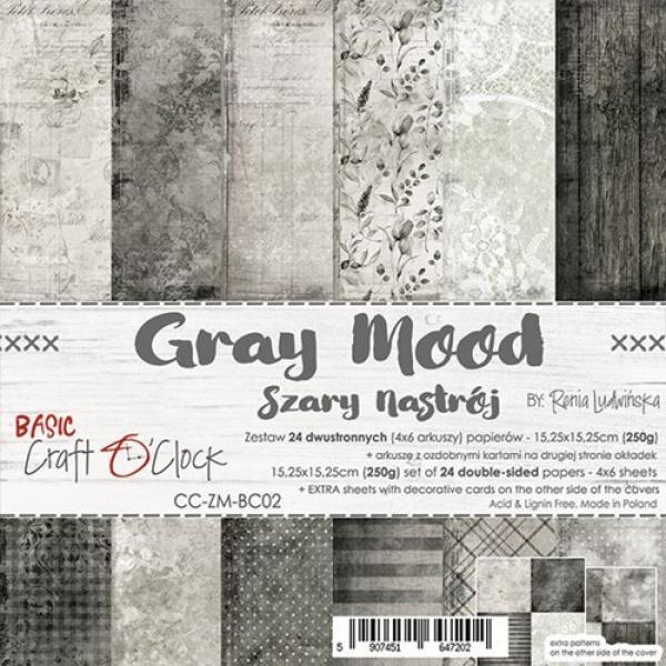 Craft O Clock 6x6 Paper Pad Basic Gray Mood #02
