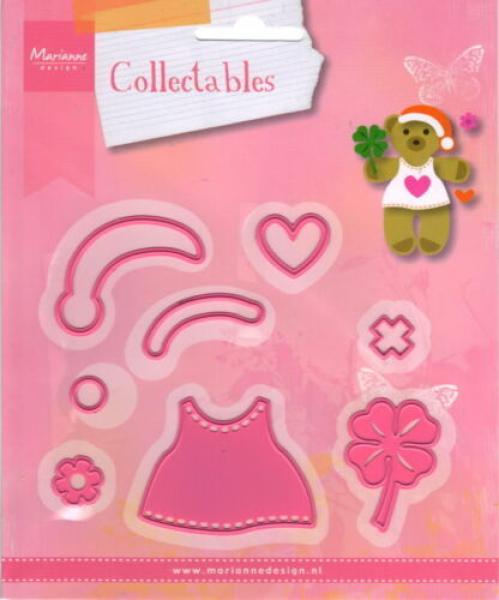 Marianne Design Collectables SET Bear and Bear Accessoirs COL1376/1377